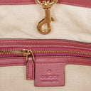 Gucci Heart Bit Fresia Rose Charm Metallic Soft Guccissima Large Top Handle Tote