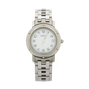 Hermes Clipper Quartz Watch Stainless Steel