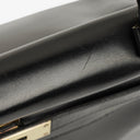 Hermes Vintage Kelly 32 Retourne In Black Box Calf With Gold Hardware