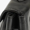 Hermes Vintage Kelly 32 Retourne In Black Box Calf With Gold Hardware
