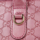 Gucci Heart Bit Fresia Rose Charm Metallic Soft Guccissima Large Top Handle Tote