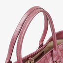 Gucci Heart Bit Fresia Rose Charm Metallic Soft Guccissima Large Top Handle Tote