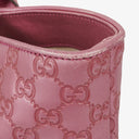 Gucci Heart Bit Fresia Rose Charm Metallic Soft Guccissima Large Top Handle Tote