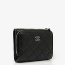 Chanel Black Lambskin Quilted Wallet