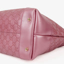 Gucci Heart Bit Fresia Rose Charm Metallic Soft Guccissima Large Top Handle Tote