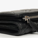 Chanel Black Lambskin Quilted Wallet