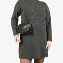 Chanel Vintage CC Black Quilted Lambskin Camera Tassel Bag