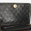 Chanel Klassische Full Flap Tasche Schwarzes Steppleder 24K Vergoldete Beschläge