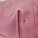 Gucci Heart Bit Fresia Rose Charm Metallic Soft Guccissima Large Top Handle Tote