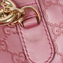 Gucci Heart Bit Fresia Rose Charm Metallic Soft Guccissima Large Top Handle Tote