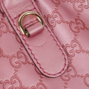 Gucci Heart Bit Fresia Rose Charm Metallic Soft Guccissima Large Top Handle Tote