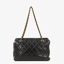 Chanel Black Quilted Lambskin Shoulder Bag