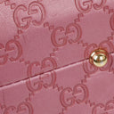 Gucci Heart Bit Fresia Rose Charm Metallic Soft Guccissima Large Top Handle Tote