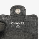 Chanel Airpods Pro Case In Black Caviar Quilted Leather With Silver-Tone Hardware