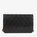 Chanel Klassische Full Flap Tasche Schwarzes Steppleder 24K Vergoldete Beschläge