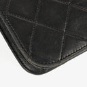 Chanel Klassische Full Flap Tasche Schwarzes Steppleder 24K Vergoldete Beschläge