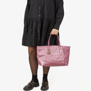 Gucci Heart Bit Fresia Rose Charm Metallic Soft Guccissima Large Top Handle Tote