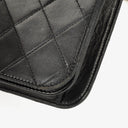 Chanel Klassische Full Flap Tasche Schwarzes Steppleder 24K Vergoldete Beschläge
