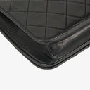 Chanel Klassische Full Flap Tasche Schwarzes Steppleder 24K Vergoldete Beschläge