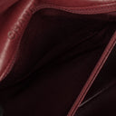 Chanel Double Stitch Red Square Lambskin Flap Bag