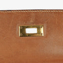 Hermes Vintage Kelly 35 Sellier In Vache Naturelle With Gold Hardware