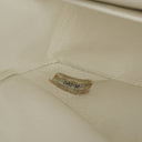 Chanel Medium Classic Double Flap Bag White Chevron Quilted Lambskin 24K Gold-Plated Hardware