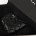 Chanel Black Lambskin Quilted Wallet