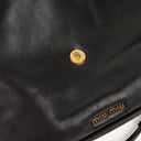 Miu Miu Black Leather Flap Shoulder Bag