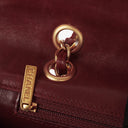 Chanel Double Stitch Red Square Lambskin Flap Bag