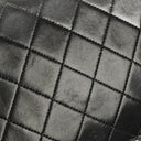 Chanel Klassische Full Flap Tasche Schwarzes Steppleder 24K Vergoldete Beschläge