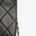 Chanel Klassische Full Flap Tasche Schwarzes Steppleder 24K Vergoldete Beschläge