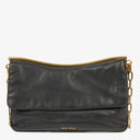 Miu Miu Black Leather Flap Shoulder Bag