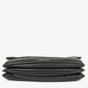 Miu Miu Black Leather Flap Shoulder Bag