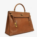 Hermes Vintage Kelly 35 Sellier In Vache Naturelle With Gold Hardware