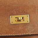 Hermes Vintage Kelly 35 Sellier In Vache Naturelle With Gold Hardware