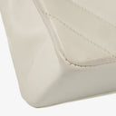 Chanel Medium Classic Double Flap Bag White Chevron Quilted Lambskin 24K Gold-Plated Hardware