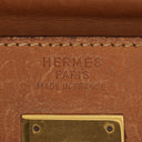 Hermes Vintage Kelly 35 Sellier In Vache Naturelle With Gold Hardware