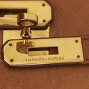 Hermes Vintage Kelly 35 Sellier In Vache Naturelle With Gold Hardware