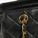 Chanel Black Quilted Lambskin Shoulder Bag