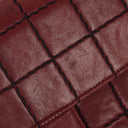 Chanel Double Stitch Red Square Lambskin Flap Bag