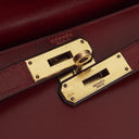 Hermès Kelly 28 Sellier Rouge H Box Calf With Gold Hardware
