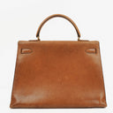 Hermes Vintage Kelly 35 Sellier In Vache Naturelle With Gold Hardware