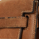 Hermes Vintage Kelly 35 Sellier In Vache Naturelle With Gold Hardware