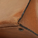 Hermes Vintage Kelly 35 Sellier In Vache Naturelle With Gold Hardware