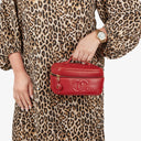 Chanel Red Leather Vanity Case