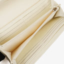 Chanel Quillted Caviar White Leather Flap Wallet