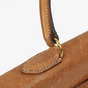 Hermes Vintage Kelly 35 Sellier In Vache Naturelle With Gold Hardware