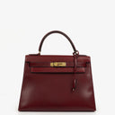 Hermès Kelly 28 Sellier Rouge H Box Calf With Gold Hardware