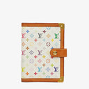 Louis Vuitton x Takashi Murakami White Monogram Multicolore Small Agenda/Notebook Cover