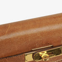Hermes Vintage Kelly 35 Sellier In Vache Naturelle With Gold Hardware